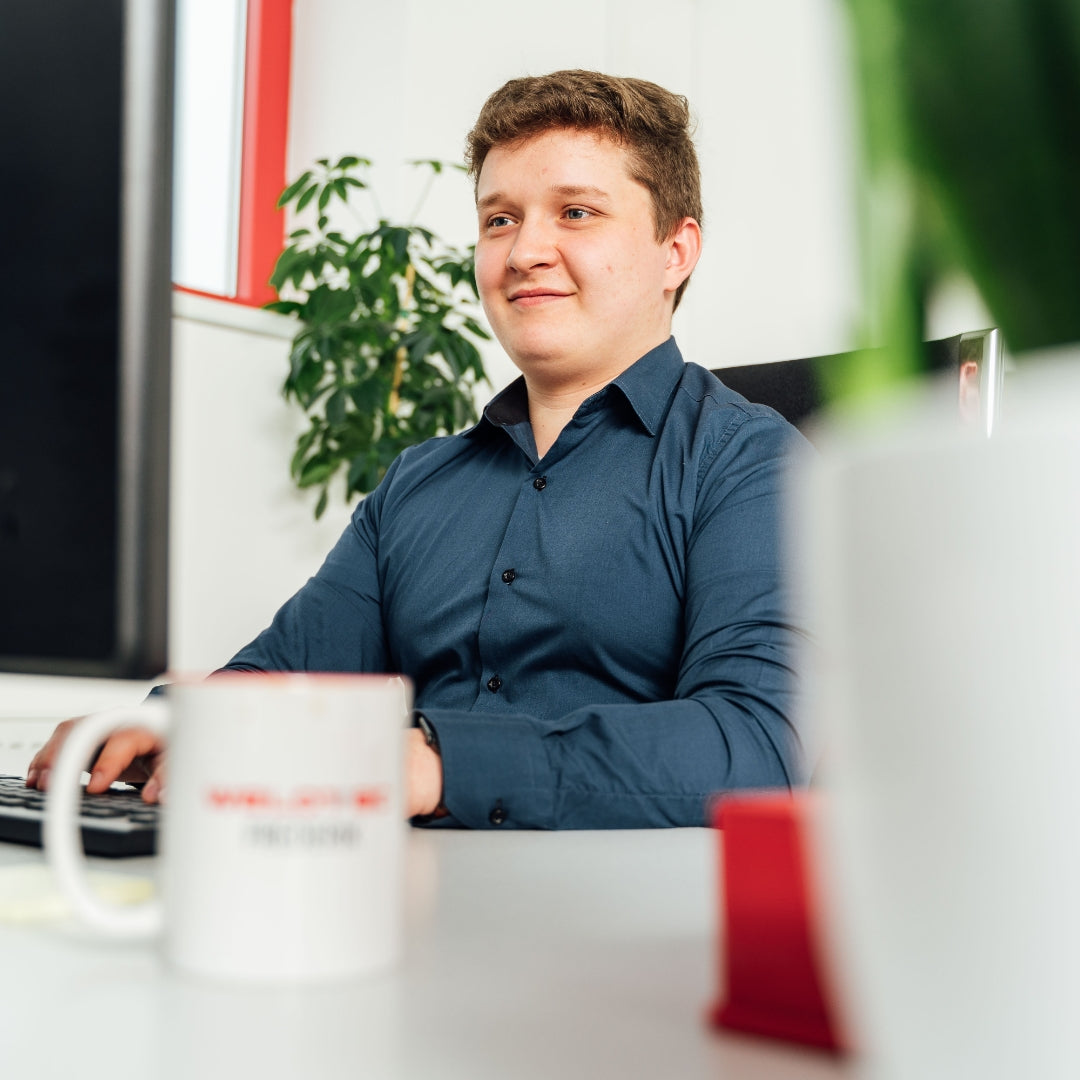 employee working at a desk